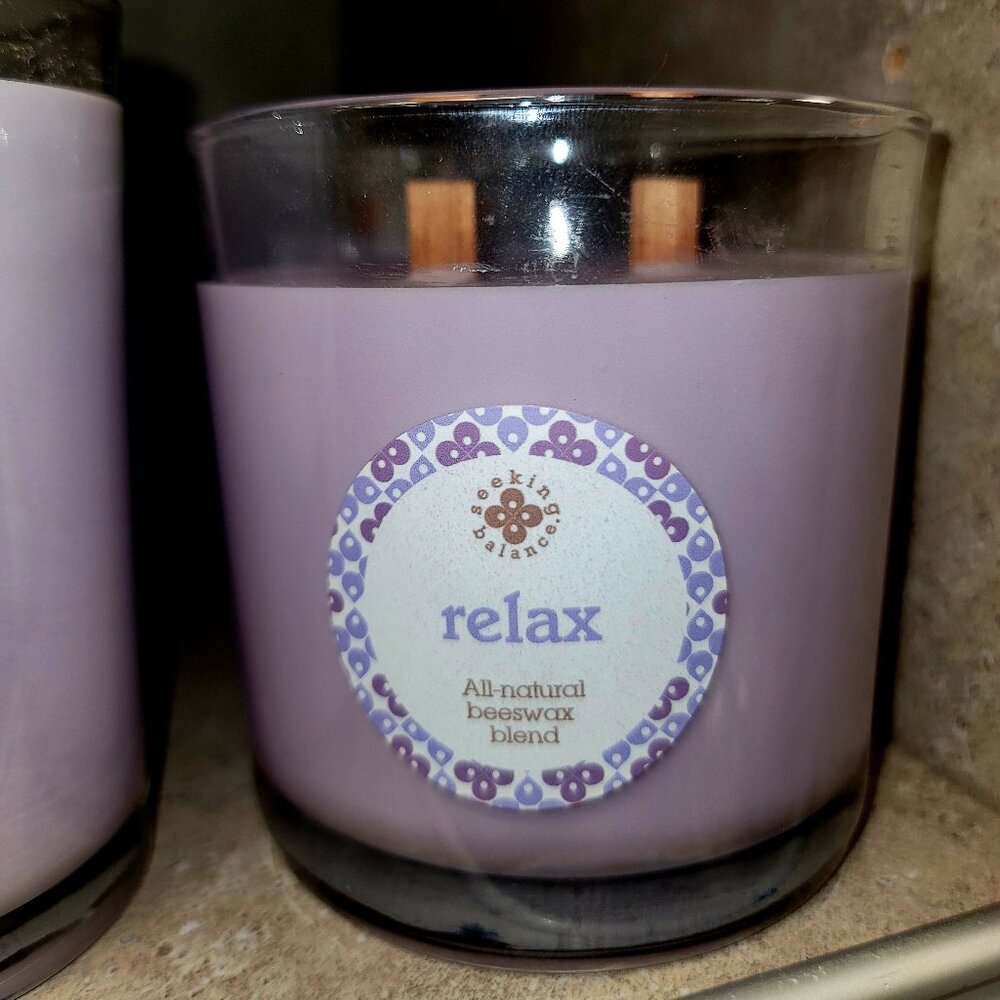 Natural beeswax candle woodwick 🐝